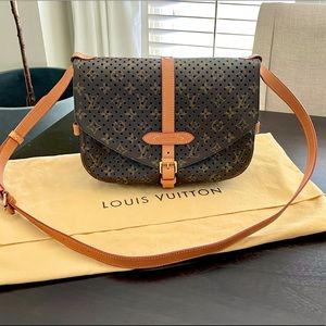 Authentic Louis Vuitton Saumur Flore Perforated
